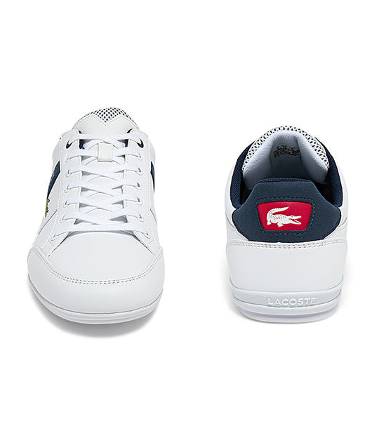 Men's Chaymon Textile and Synthetic Trainers White/Navy/Red
