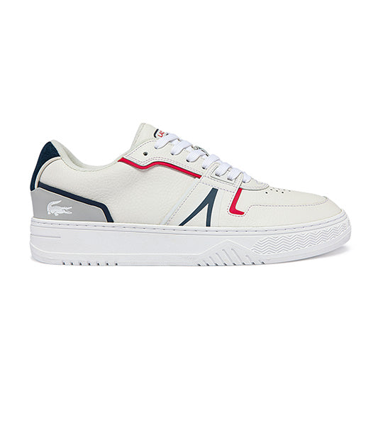Men's L001 Leather Trainers White/Navy/Red
