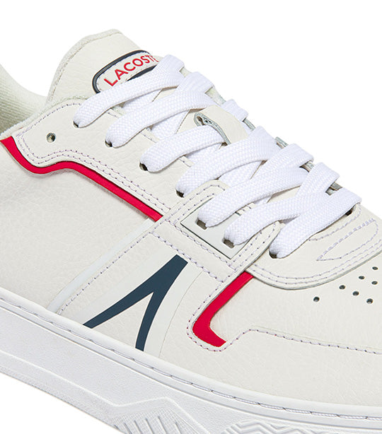 Men's L001 Leather Trainers White/Navy/Red