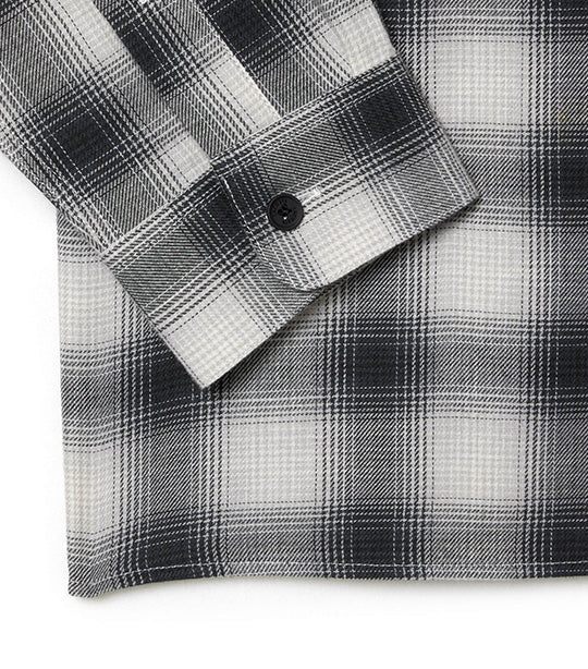 Cotton/Wool Blend Checked Shirt Black/Multicolor