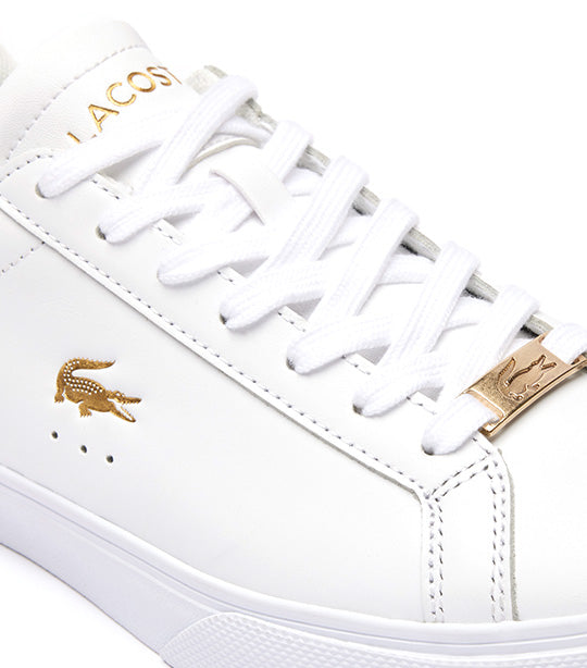 Lacoste on sale gold trainers