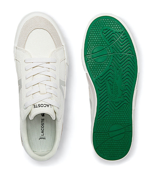 Canvas lacoste sale trainers womens