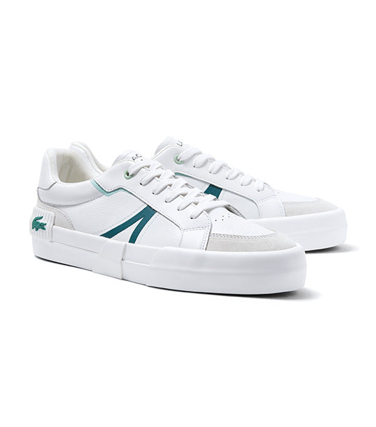 Men's L004 Leather Trainers White/Green