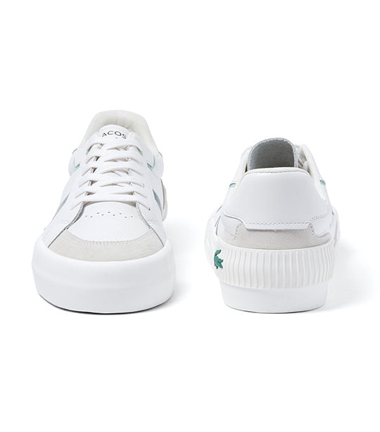 Men's L004 Leather Trainers White/Green
