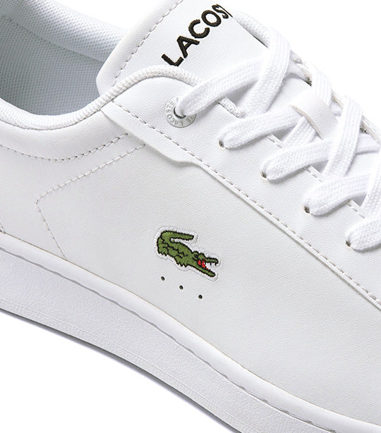 Men's Lacoste Carnaby Pro Leather Heel Pop Trainers White/Black