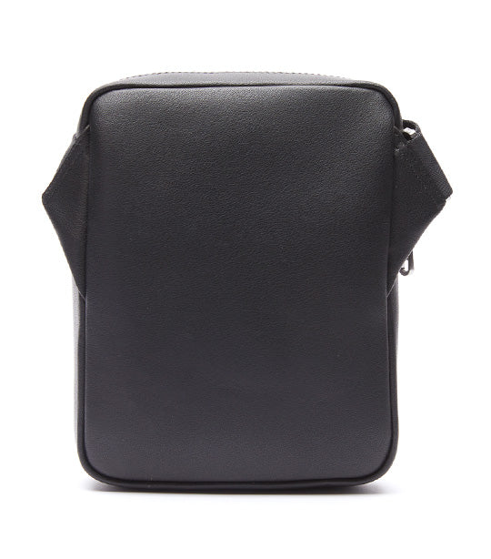 Men's Contrast Branded Crossover Bag Noir