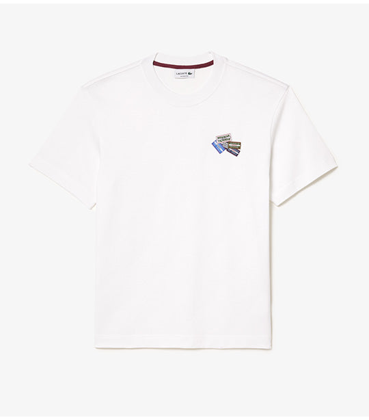 Heavy Cotton Jersey Multi Badge T-Shirt White