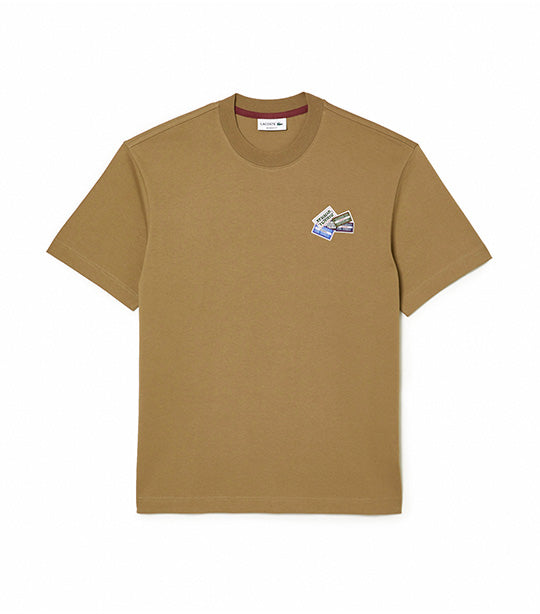 Heavy Cotton Jersey Multi Badge T-Shirt Cookie