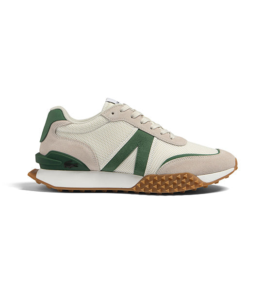 Men's Lacoste L-Spin Deluxe Leather Trainers White/Green