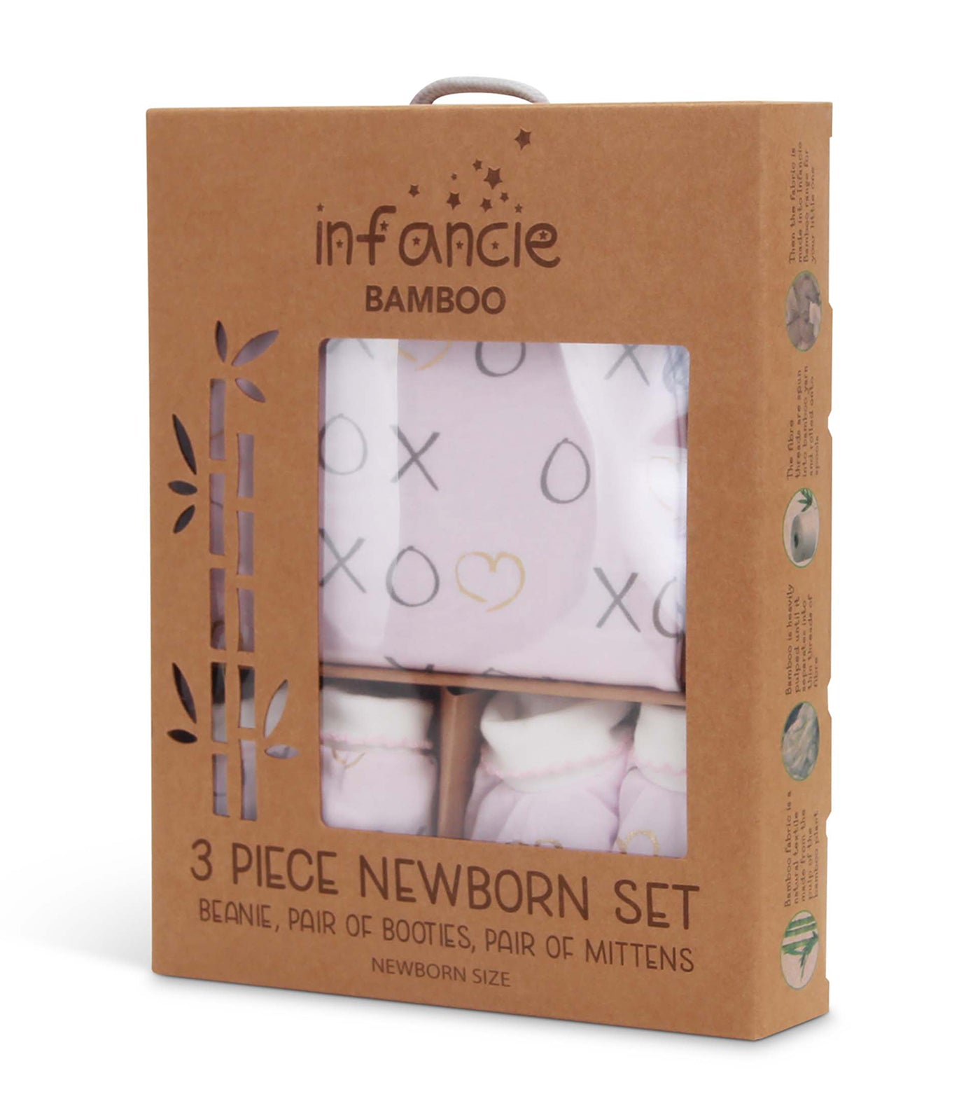 3 Piece Newborn Set - Beanie, Booties, Mittens