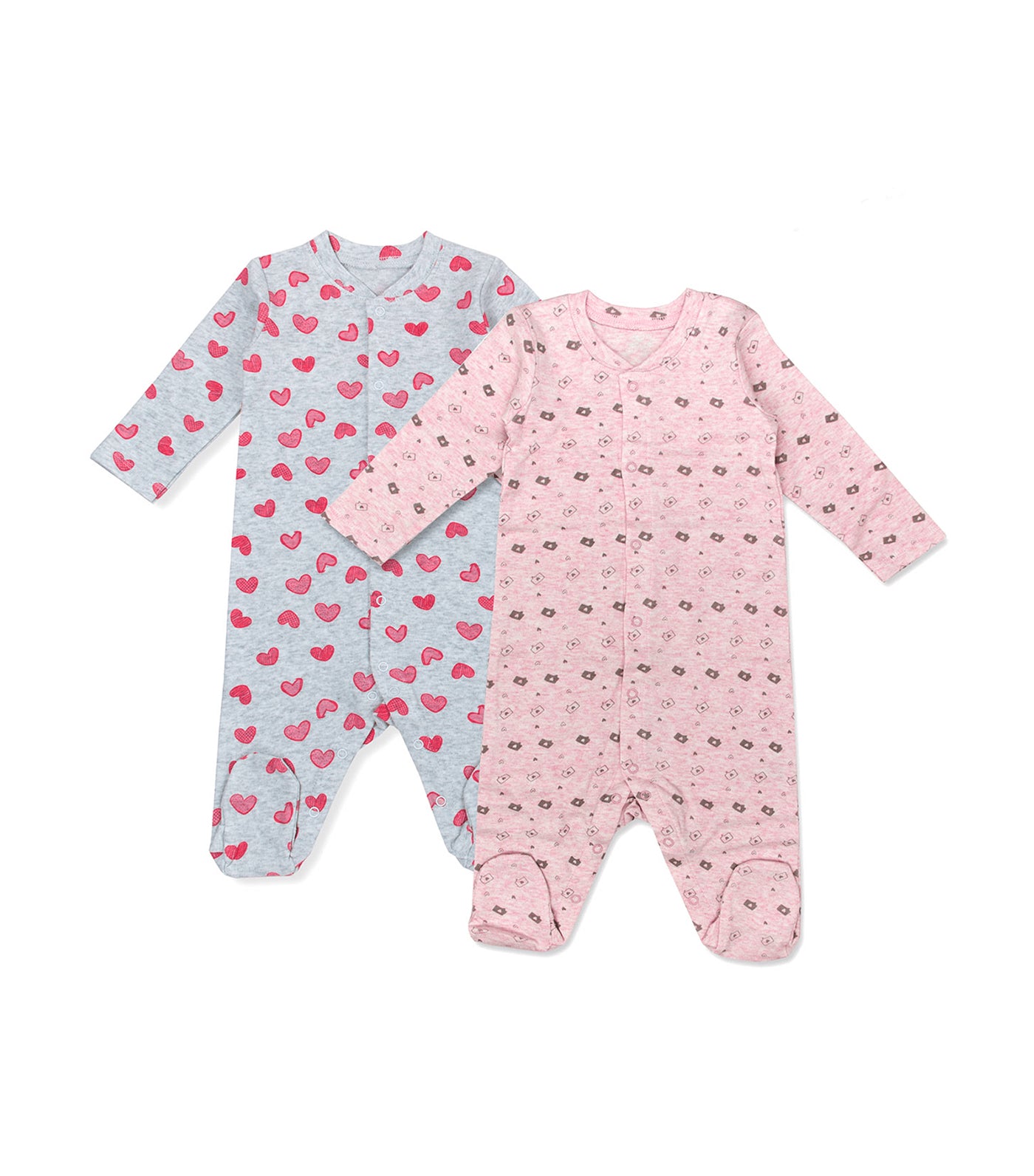 2-Pack Baby Footed Rompers