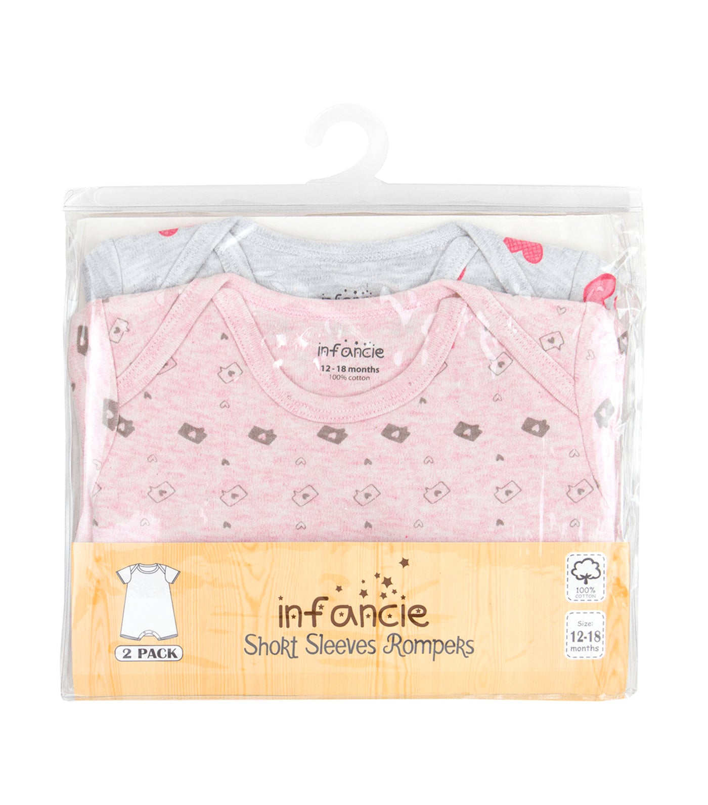 2-Pack Short Sleeves Rompers