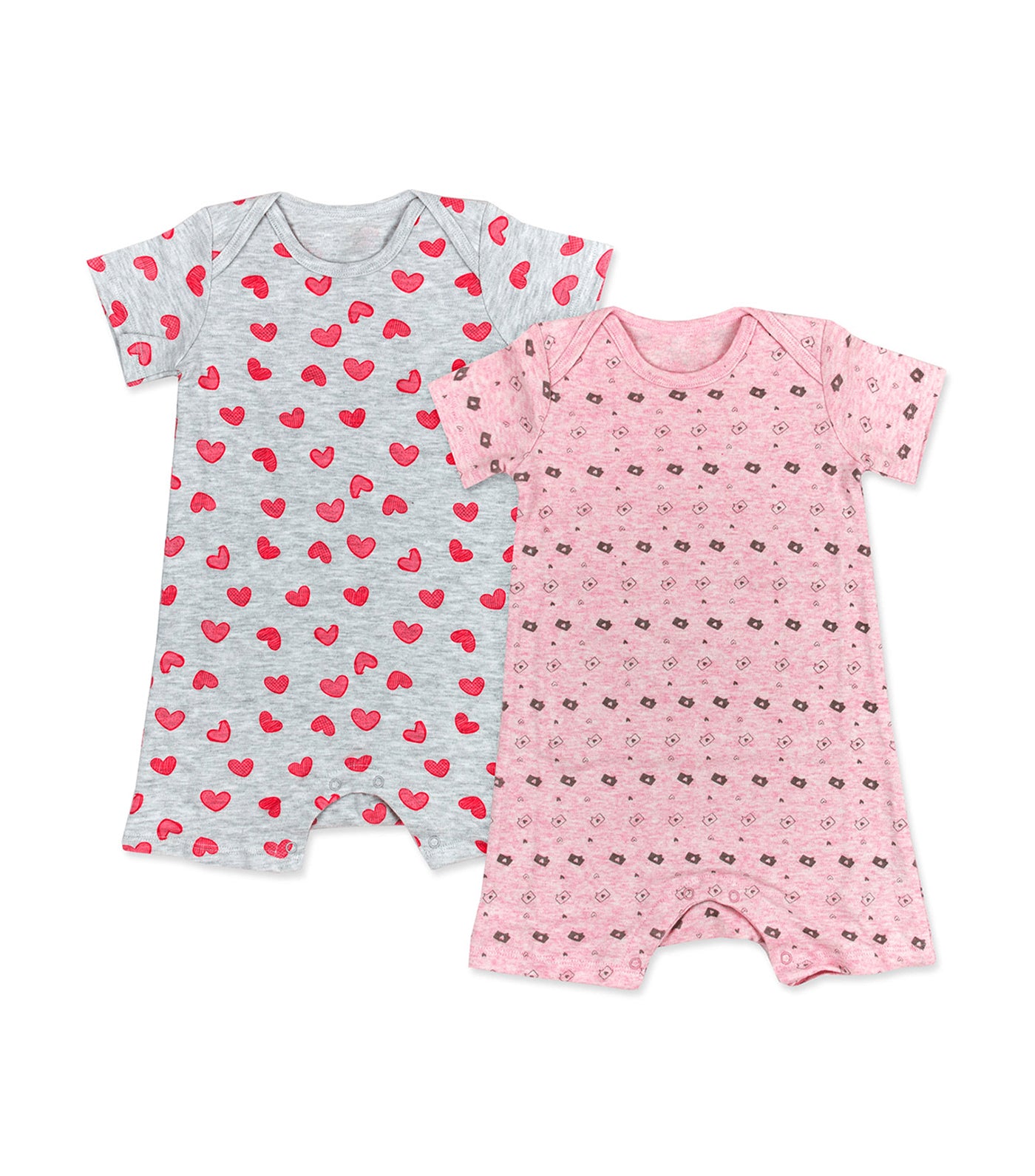 2-Pack Short Sleeves Rompers