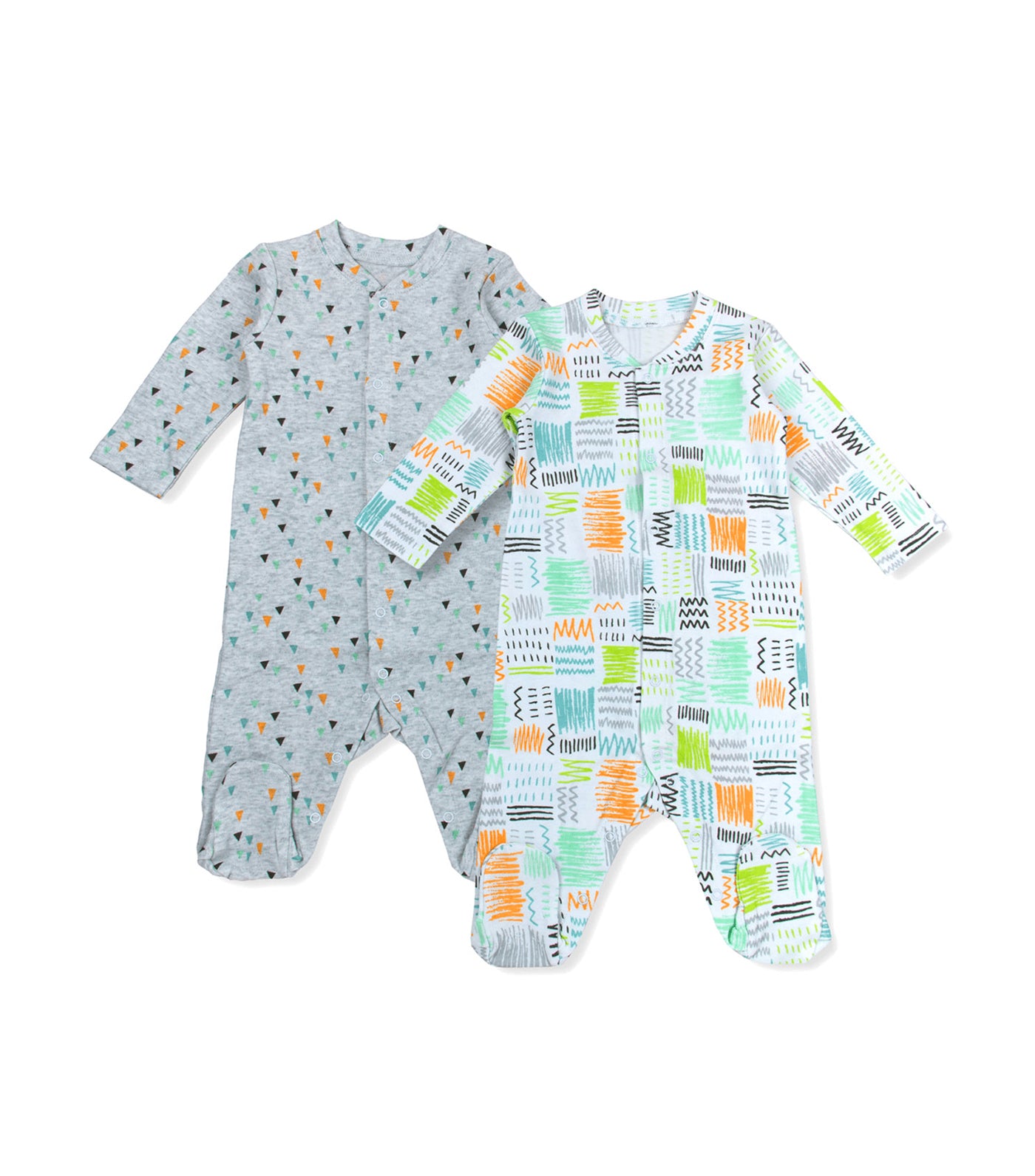 2-Pack Baby Footed Rompers