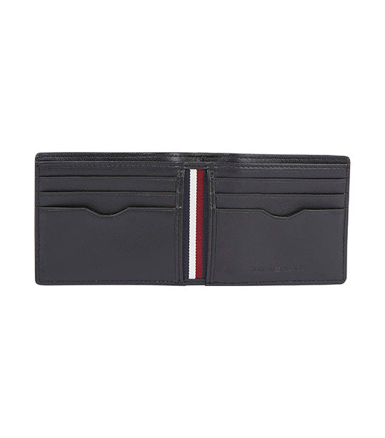 Black Central Mini Hilfiger Wallet Card Credit Tommy Men\'s