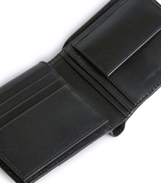 Men's Mono Leather Extra CC & Coin Wallet Black