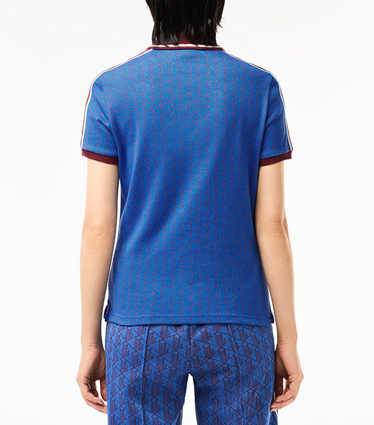 Slim Fit Monogram Jacquard Polo Shirt Hilo/Zin