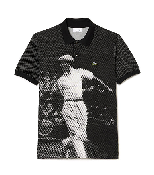 Lacoste Original L.12.12 René Lacoste Print Polo Shirt Black