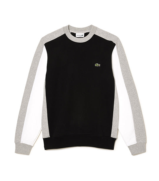 Brushed Fleece Colorblock Sweatshirt Black/Silver Chine/White