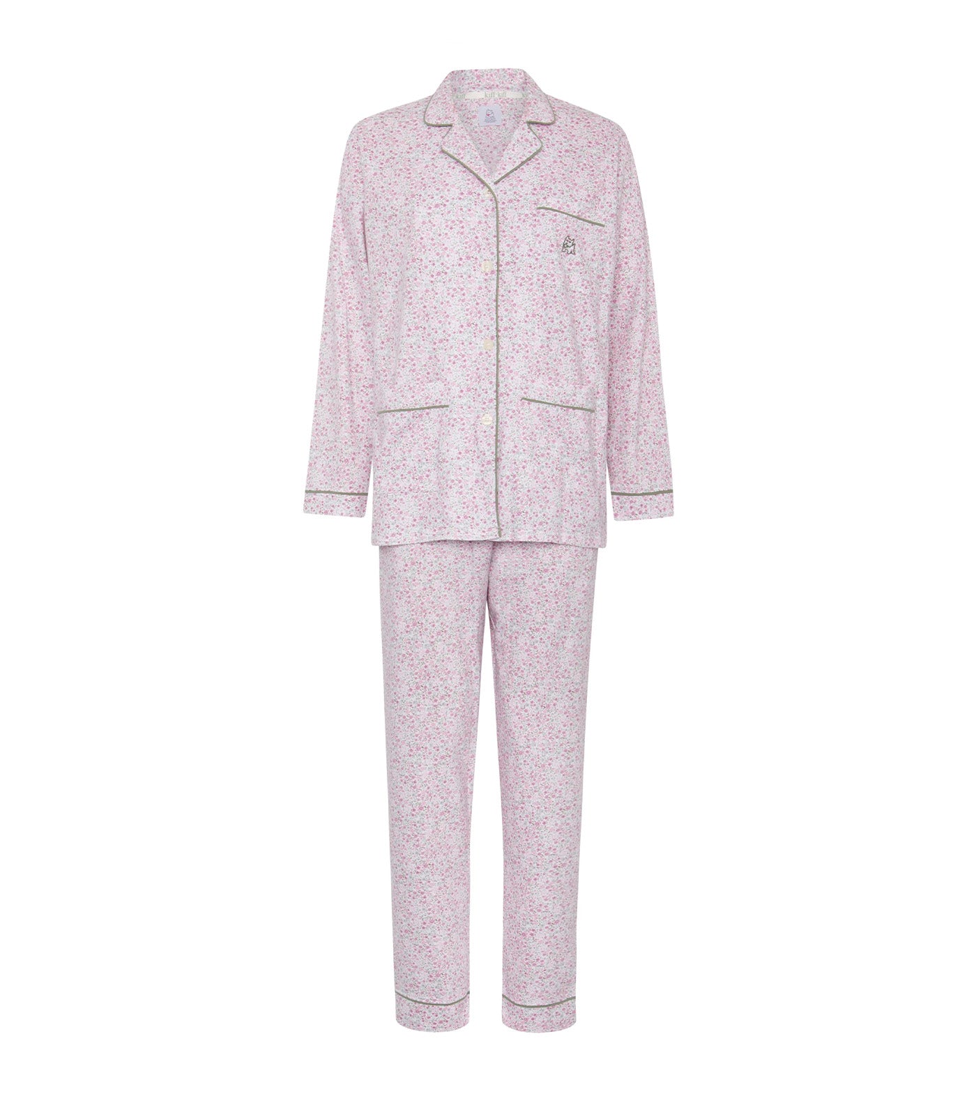 Long Sleeve Pajama Set Printed Pink Multi