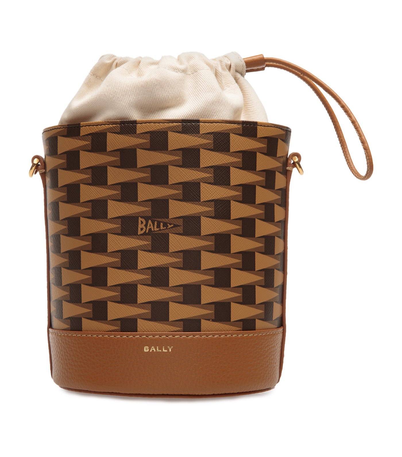 Bally Pennant Bucket Bag Multi Brown