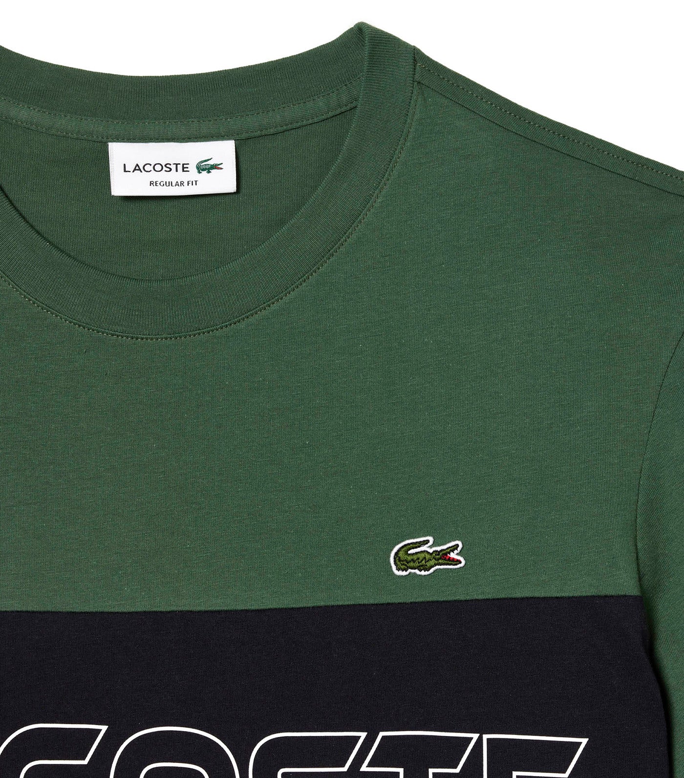 Lacoste Printed Colourblock T-Shirt Sequoia/Abysm Lacoste Fit Regular
