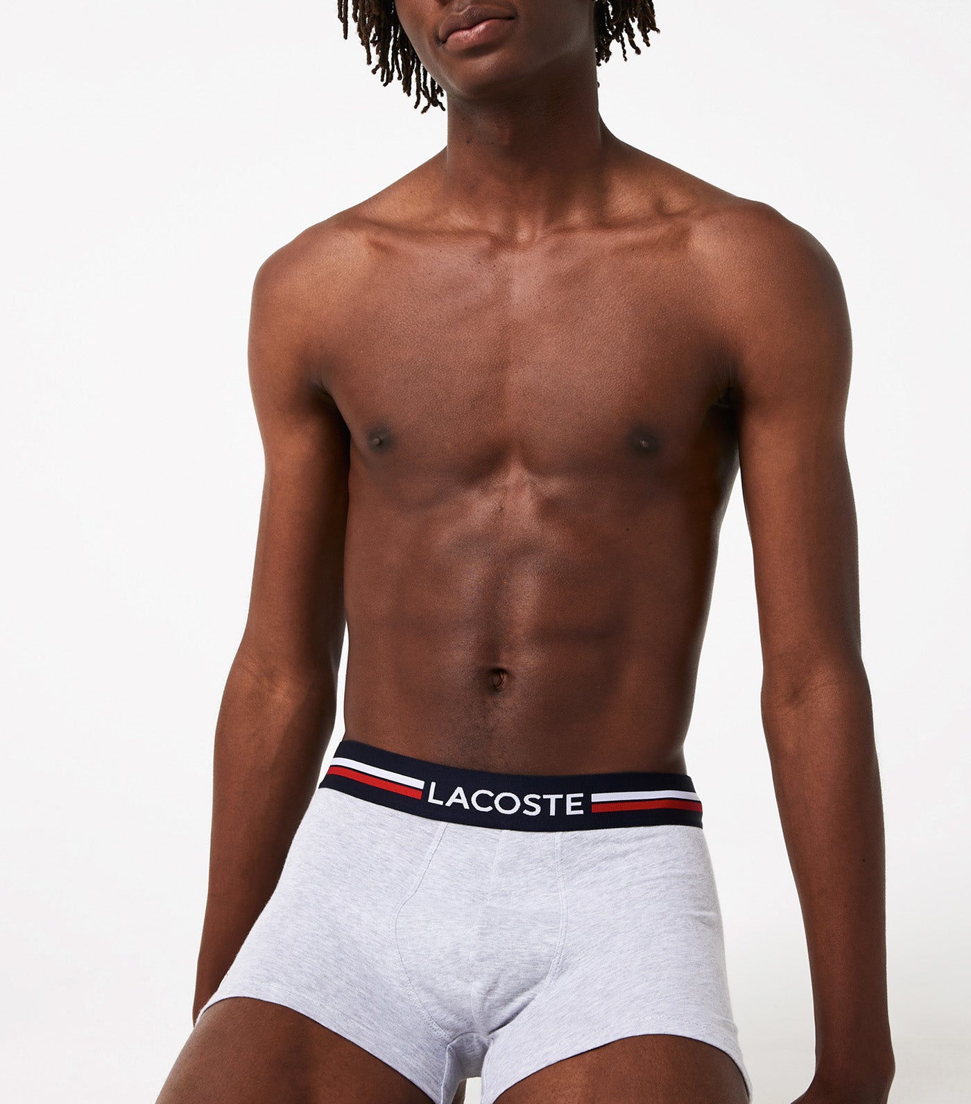 Pack of 3 Iconic Boxer Briefs With Three-Tone Waistband Navy Blue/Silver Chine-Re