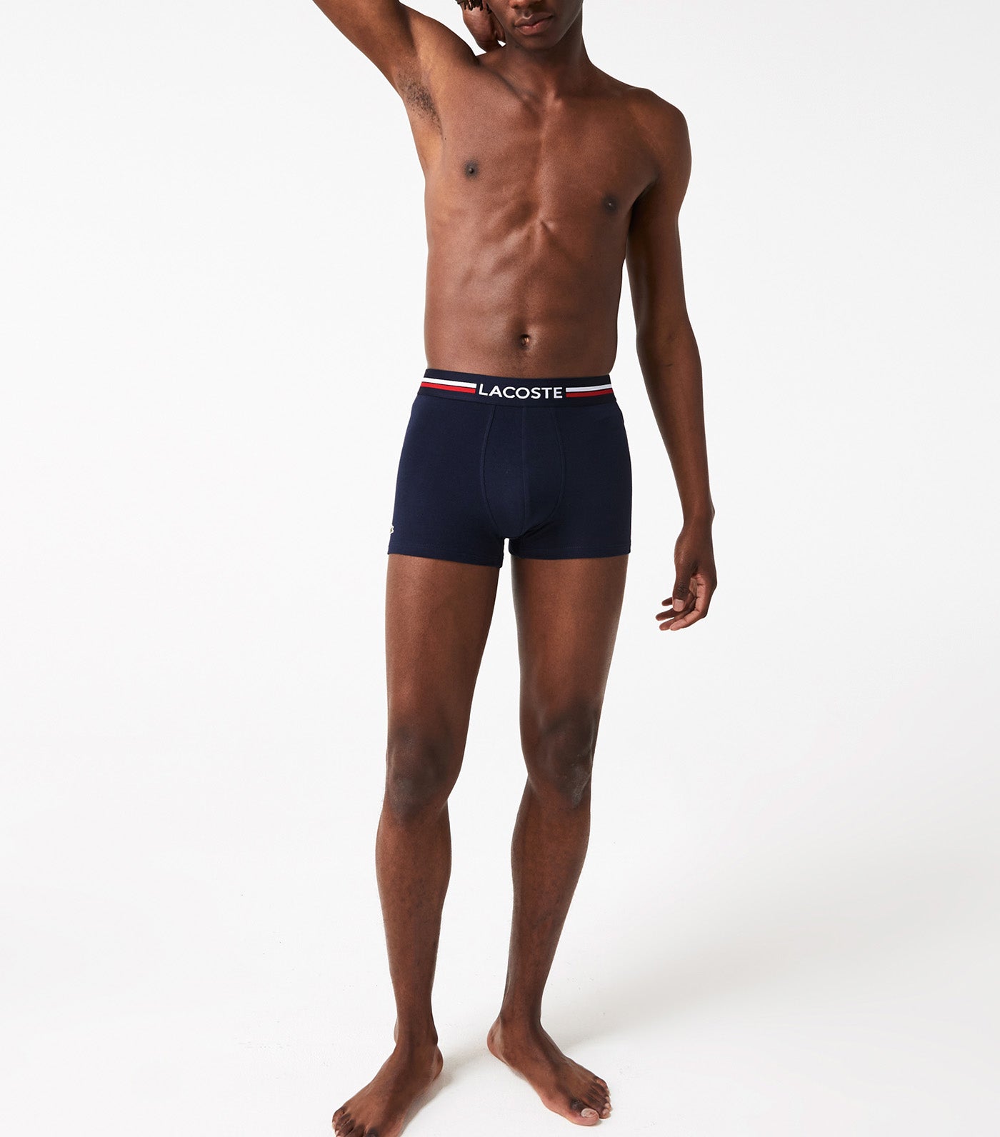 Pack of 3 Iconic Boxer Briefs With Three-Tone Waistband Navy Blue/Silver Chine-Re