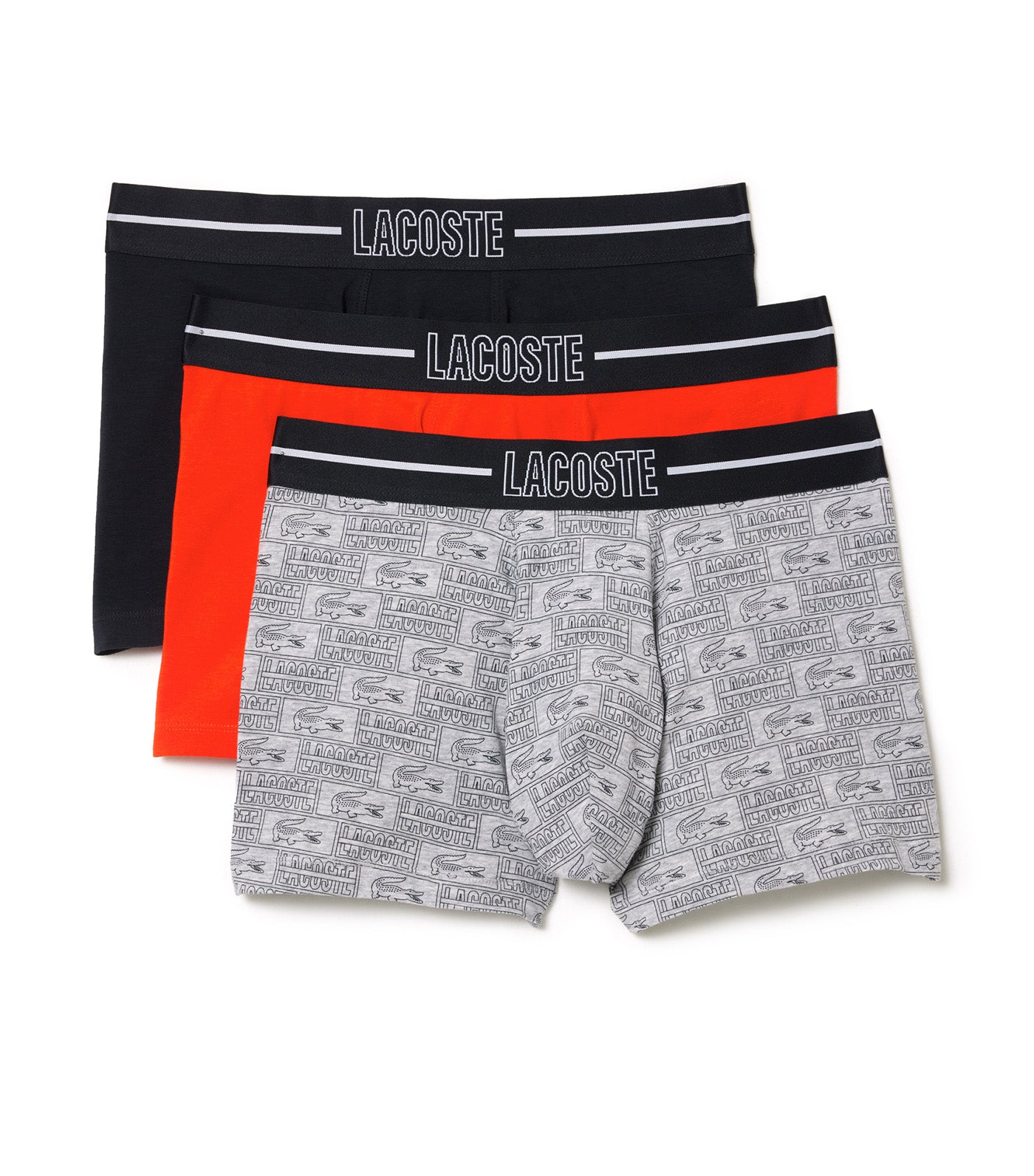3-pack Stretch Cotton Jersey Trunks Silver Chine/Graphite Som