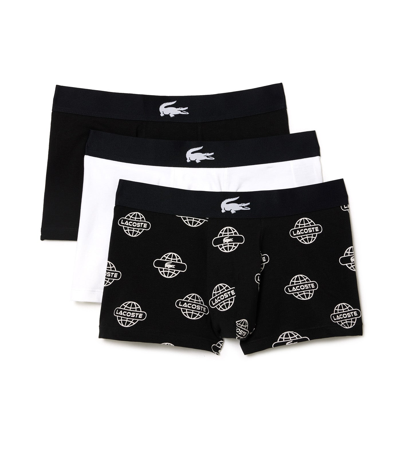 3-pack Stretch Cotton Jersey Trunks Black/White
