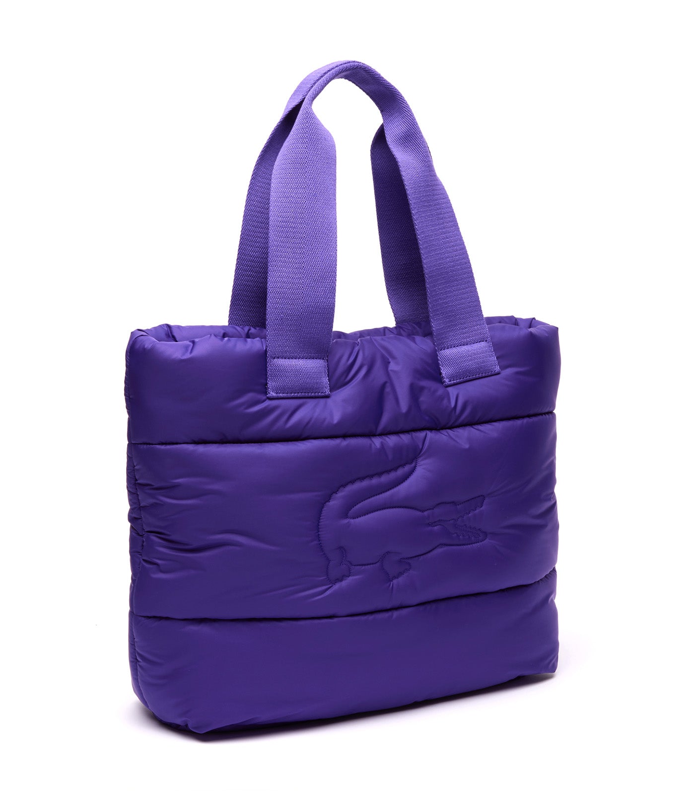 Puffy Croc Quilted Tote Acai