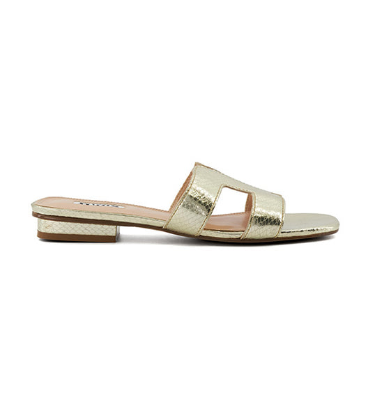 Dune London Loupe Sandal Gold