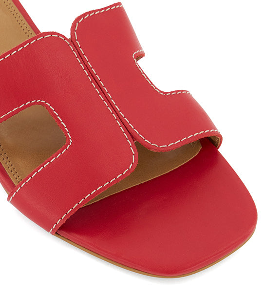 Dune London Loupe Sandal Red