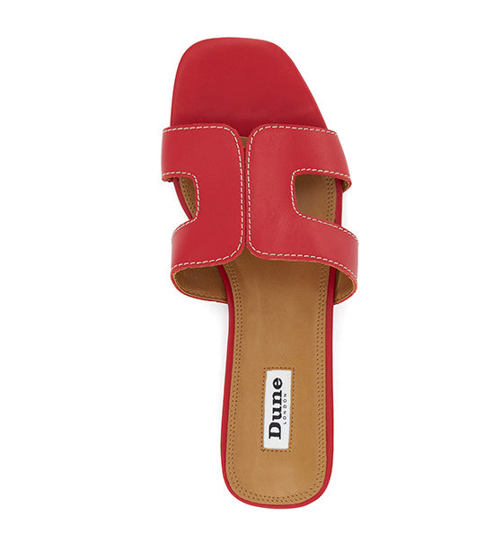 Dune London Loupe Sandal Red