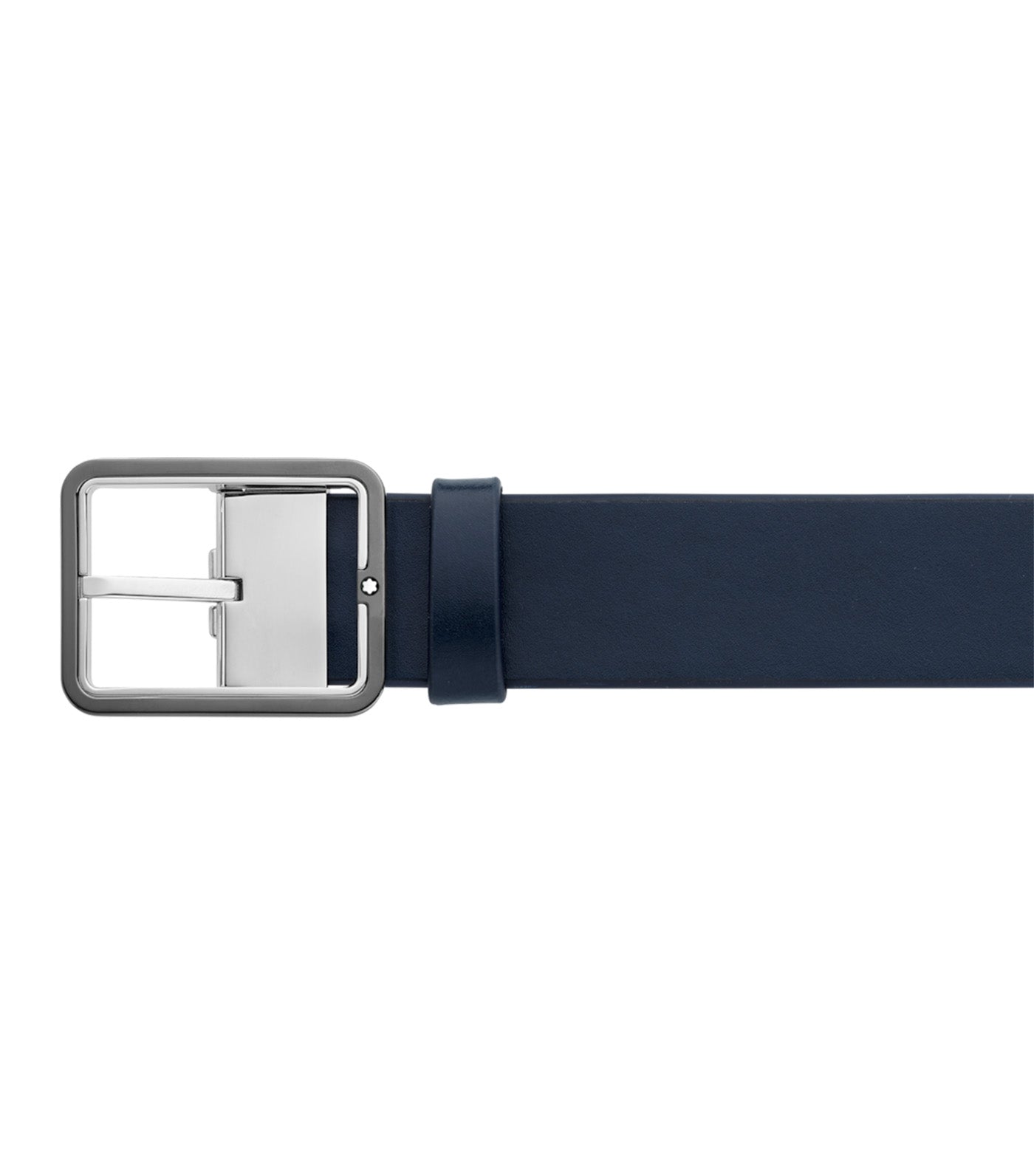 35mm Reversible Leather Belt Blue/Gray