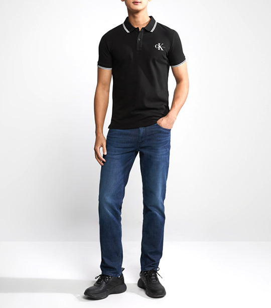 Slim Tipping Polo Shirt Black