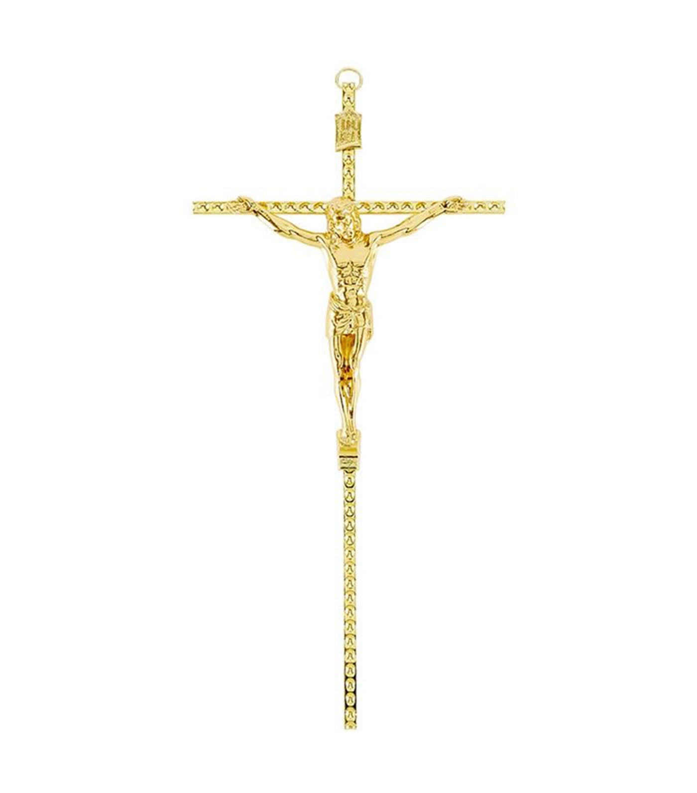6" Crucifix Gold with Design