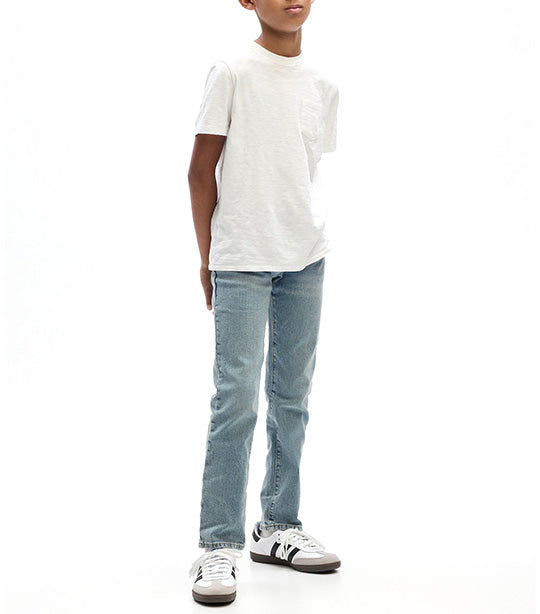 Kids Slim Jeans With Washwell Light Wash