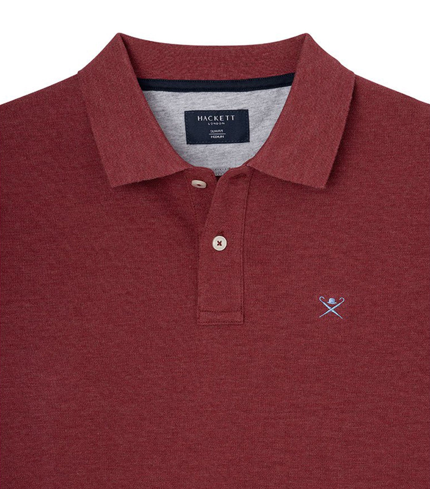 Slim Fit Logo Polo Dusty Red