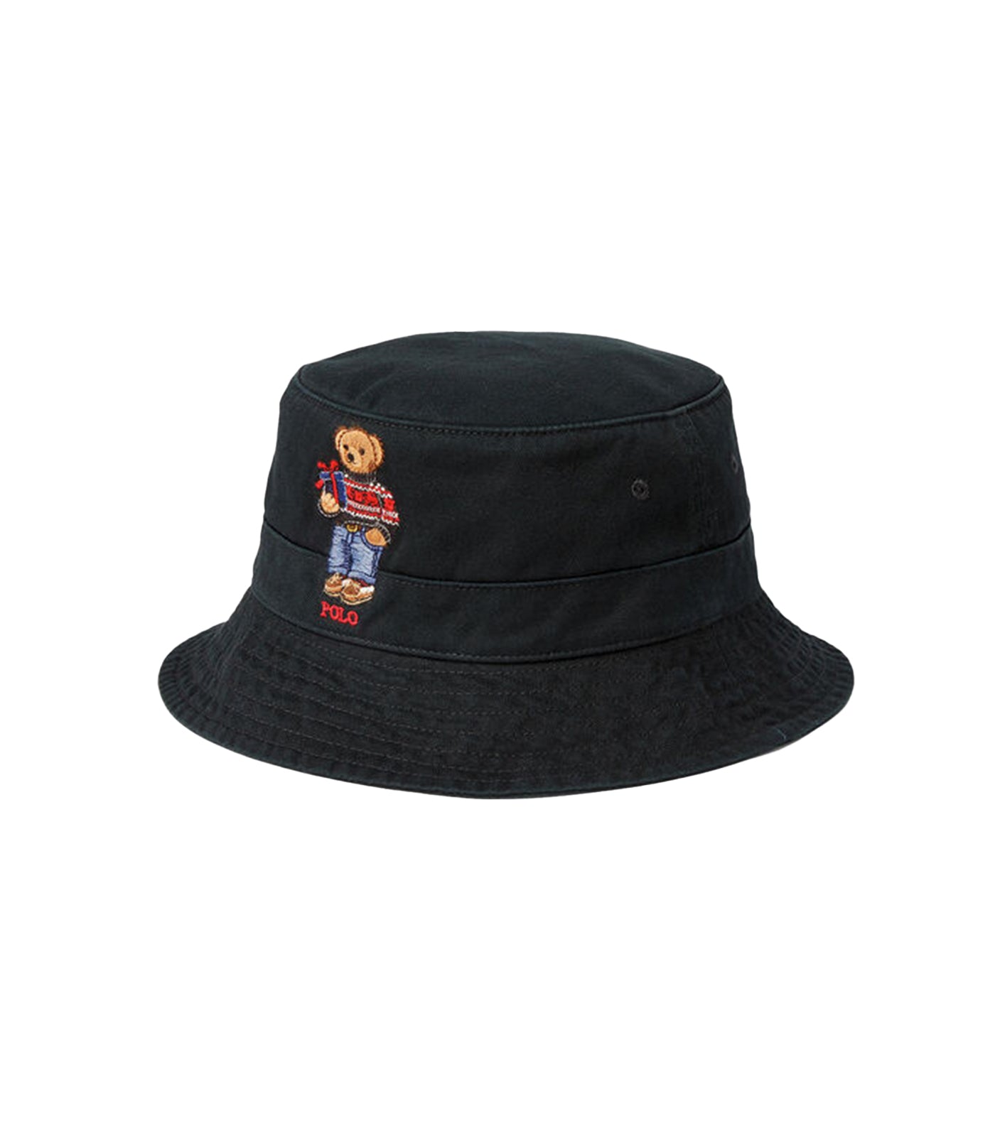 Men's Polo Bear Twill Bucket Hat TBD Bear Holiday
