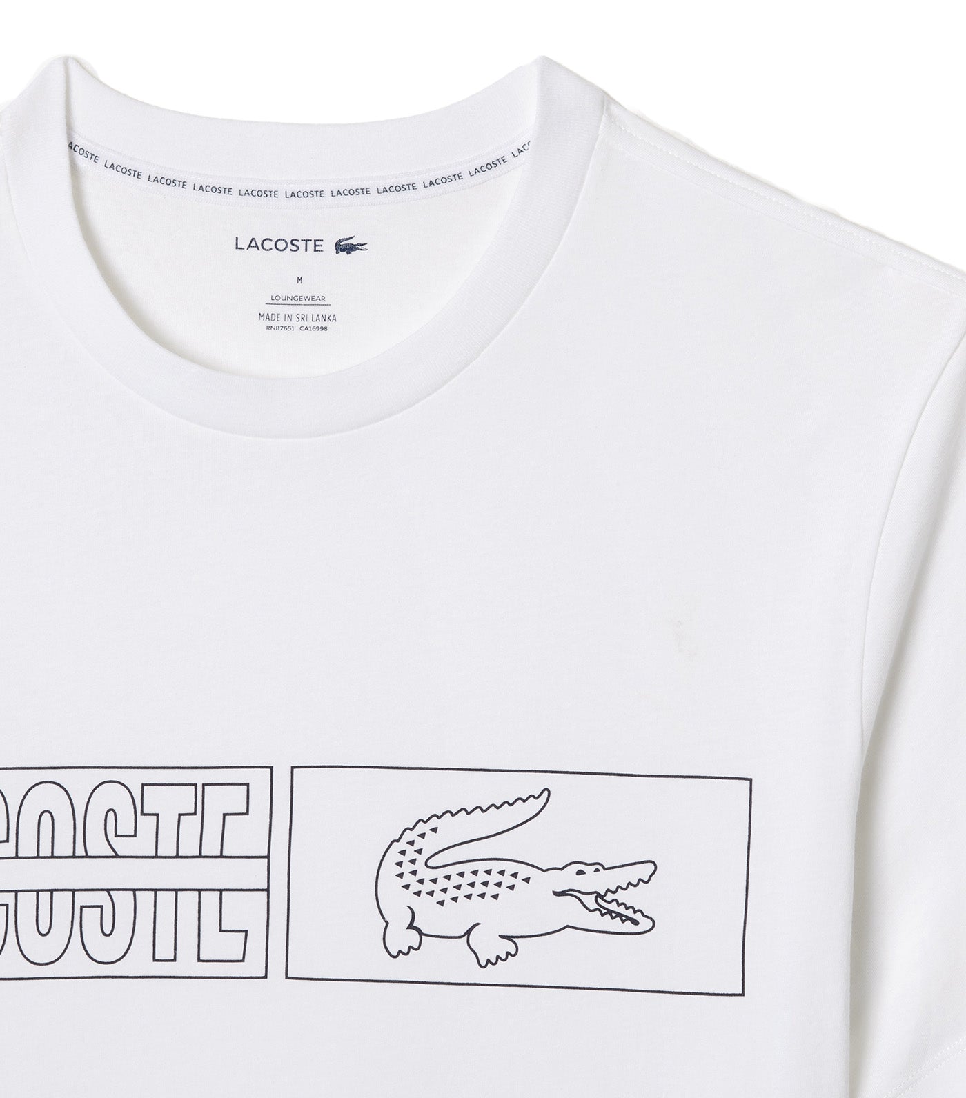 Cotton Jersey Printed Lounge T-Shirt White/Abysm
