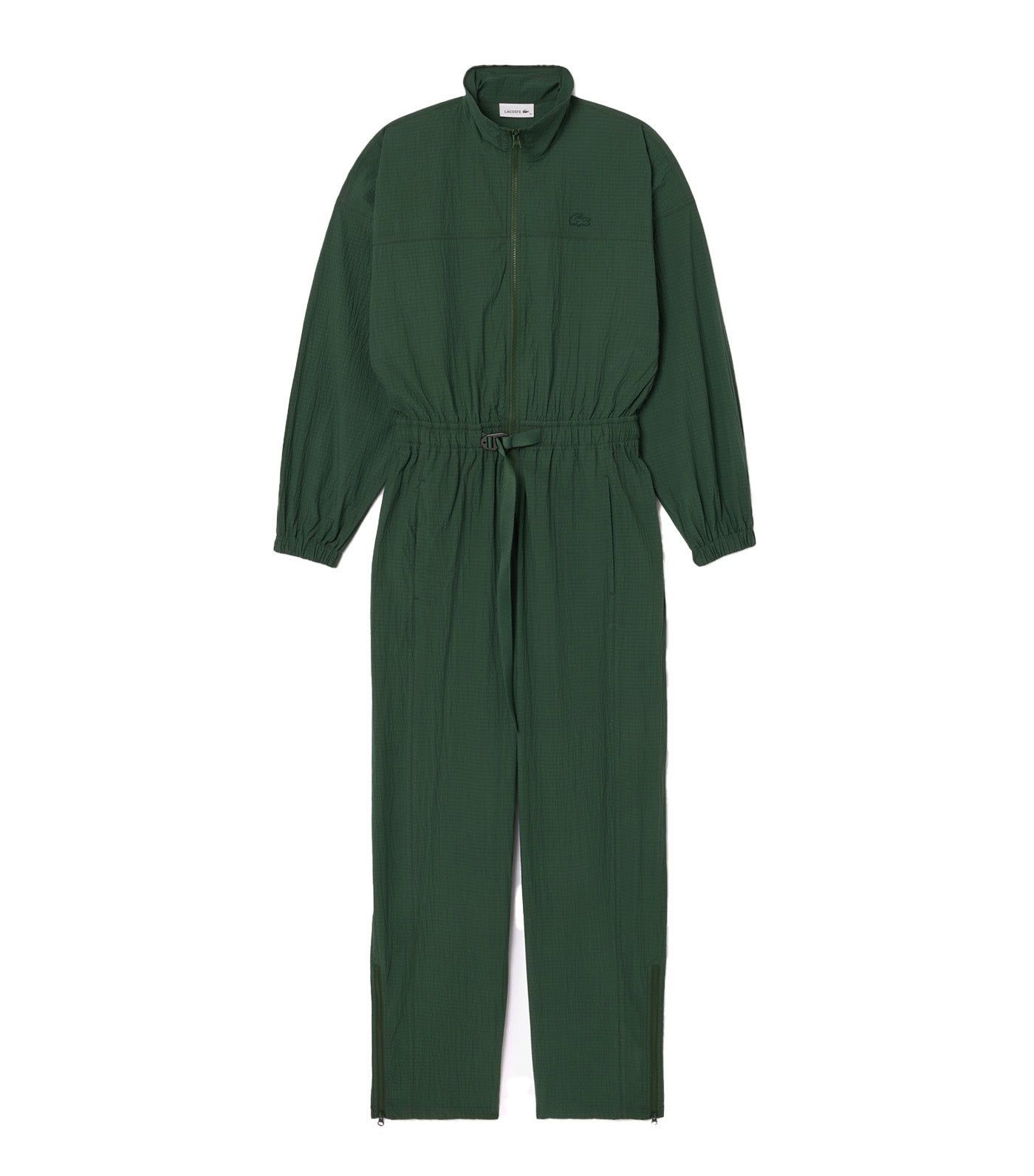 Lacoste Textured Belted Zip Neck Jumpsuit Sequoia | Rustan's