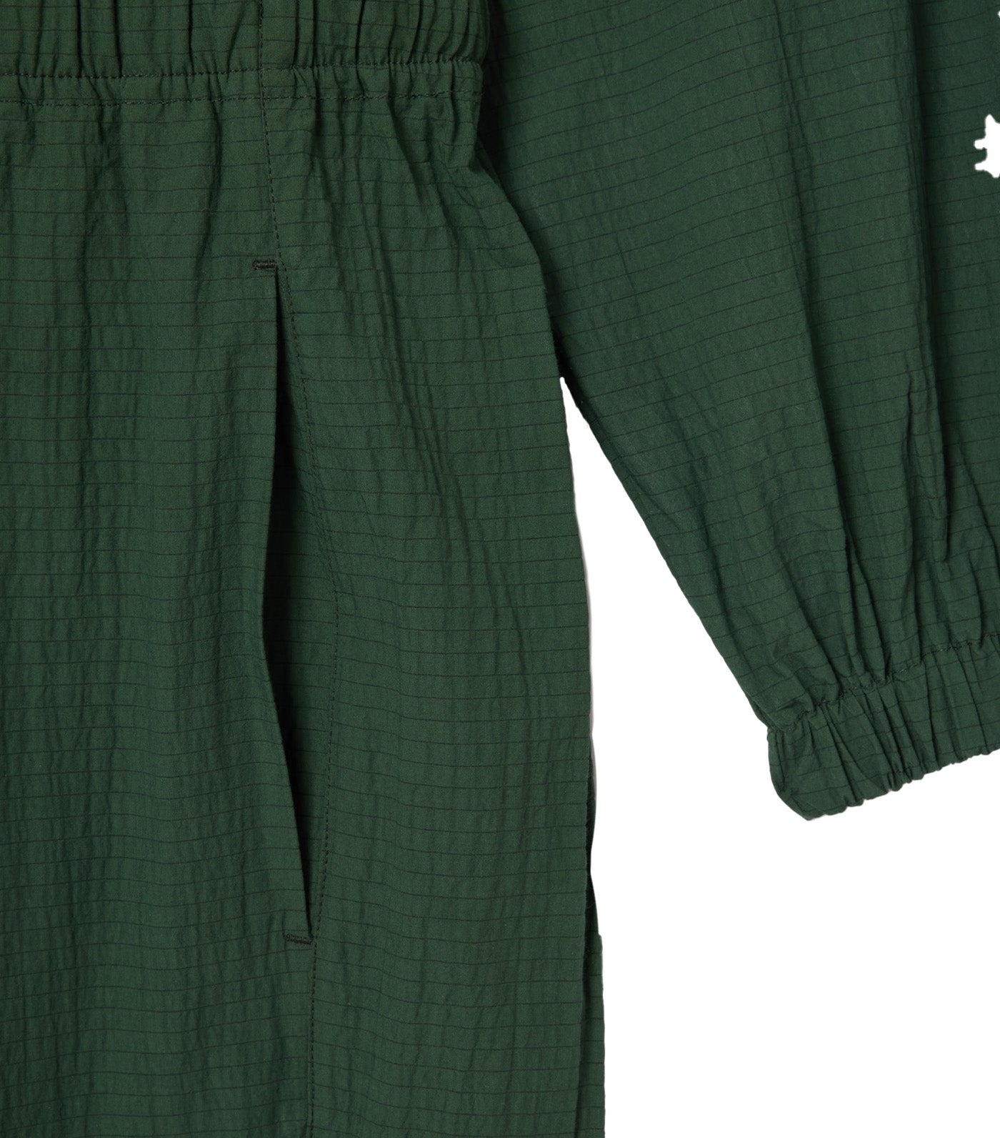 Textured Belted Zip Neck Jumpsuit Sequoia