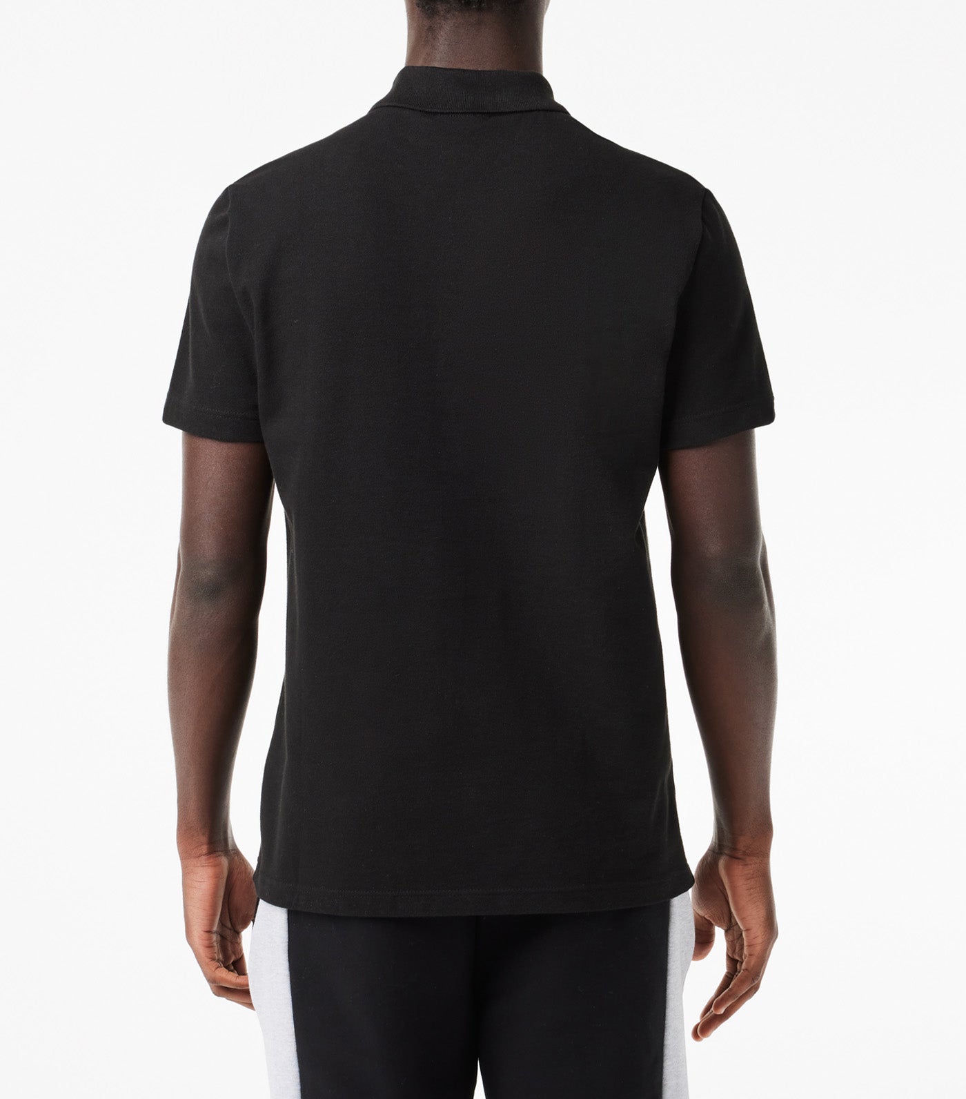 Regular Fit Stretch Piqué Colourblock Polo Shirt Black/Silver Chine