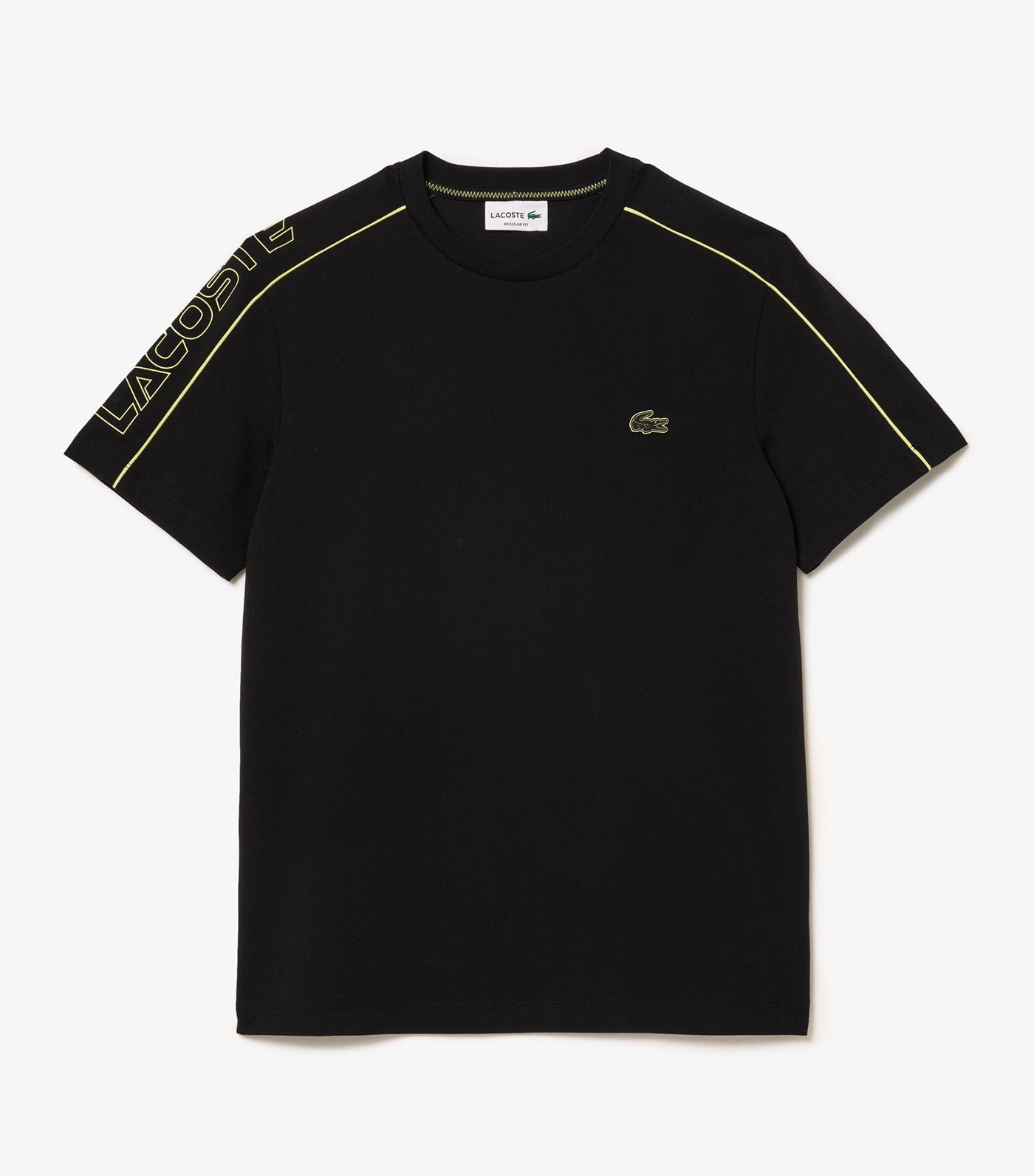 Black and shop gold lacoste shirt