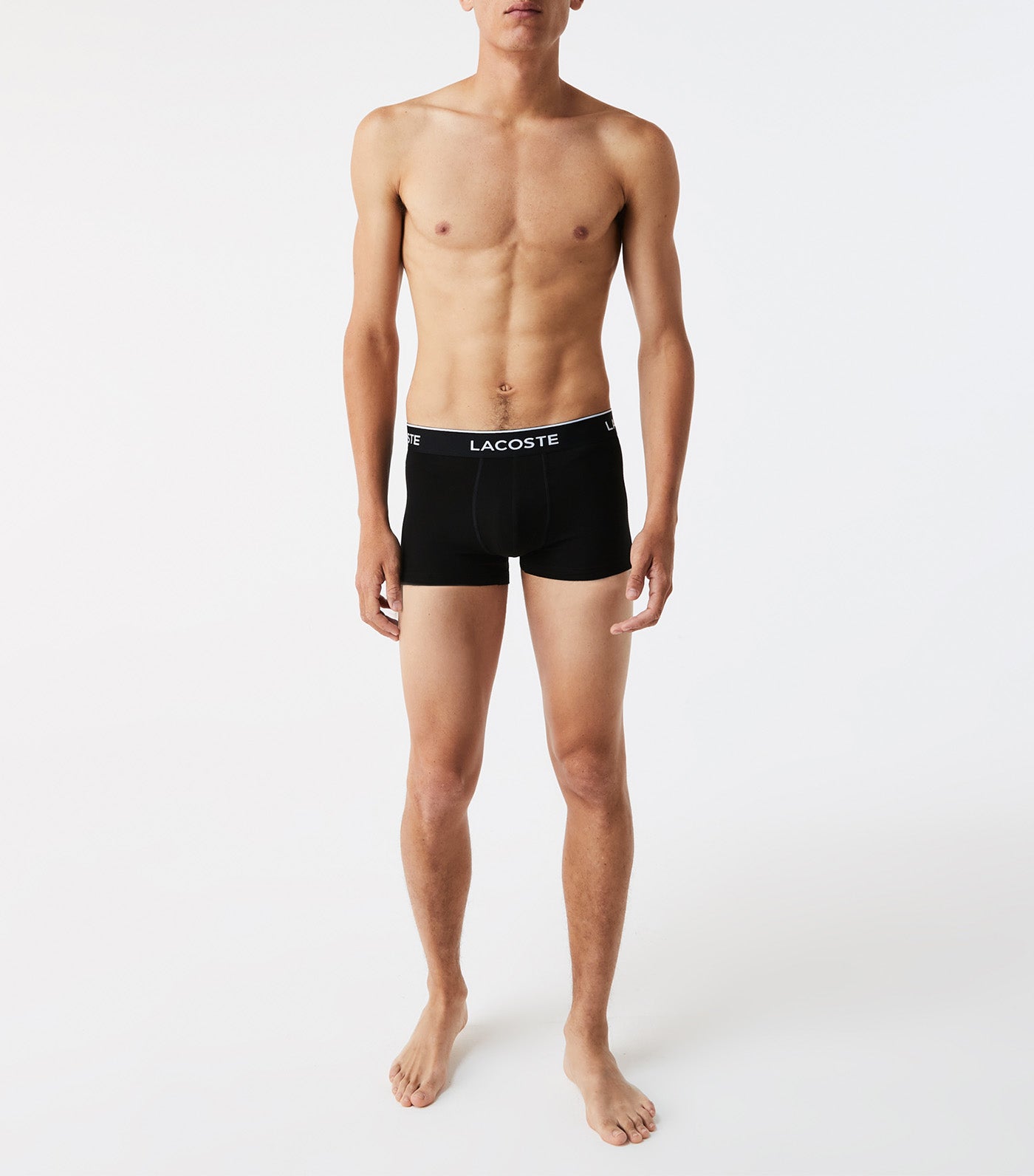 Pack of 3 Casual Black Boxer Briefs Black/White-Silver Chine