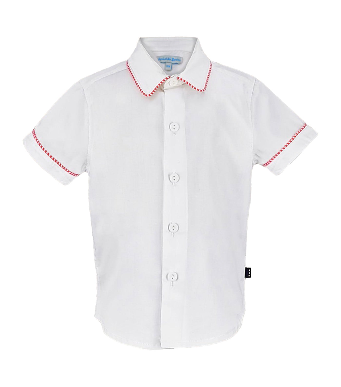 Damon Baby Boys Button-Down Short Sleeves White