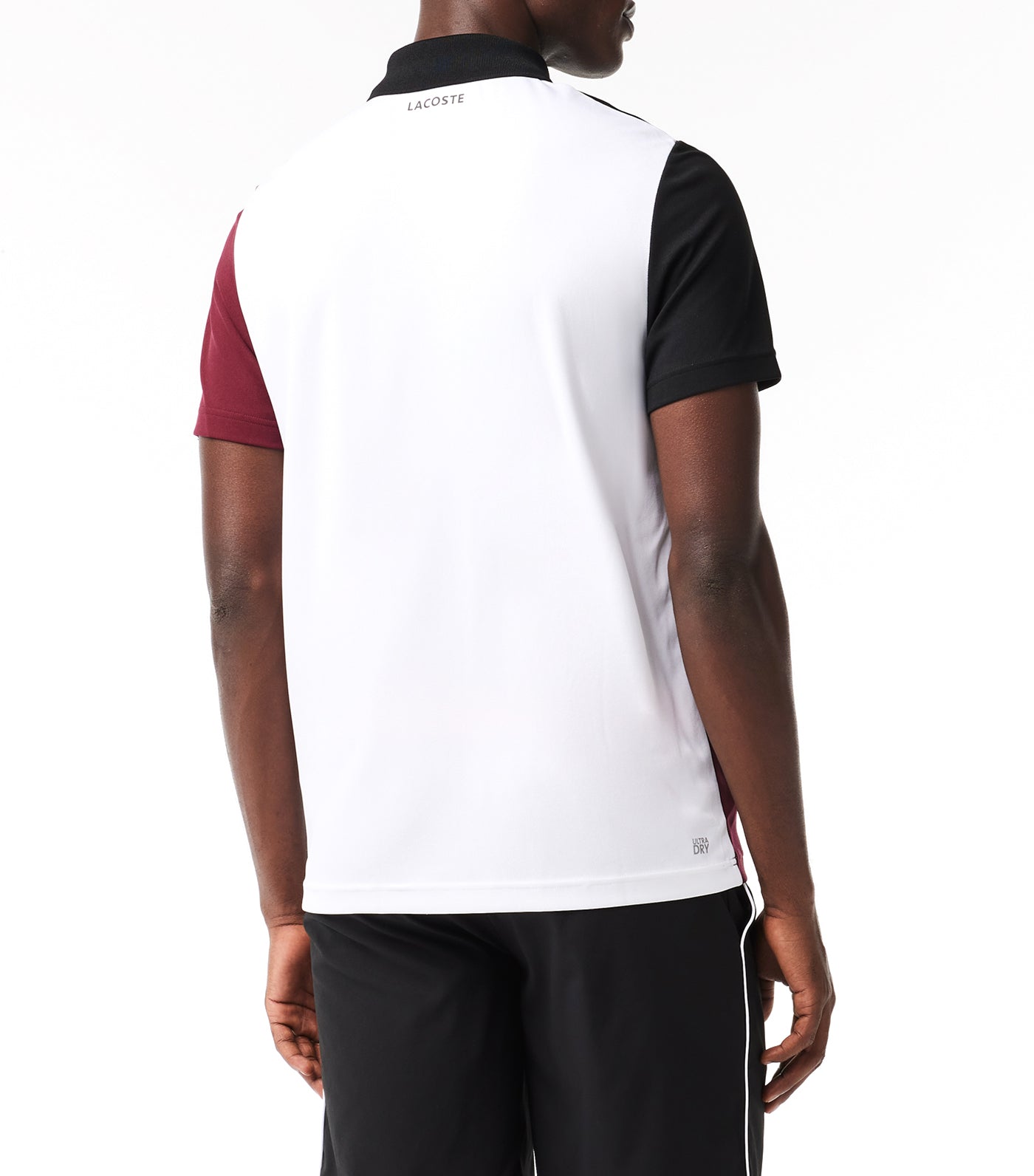 Regular Fit Recycled Fiber Tennis Polo Shirt Black/Zin-White-Sunrise