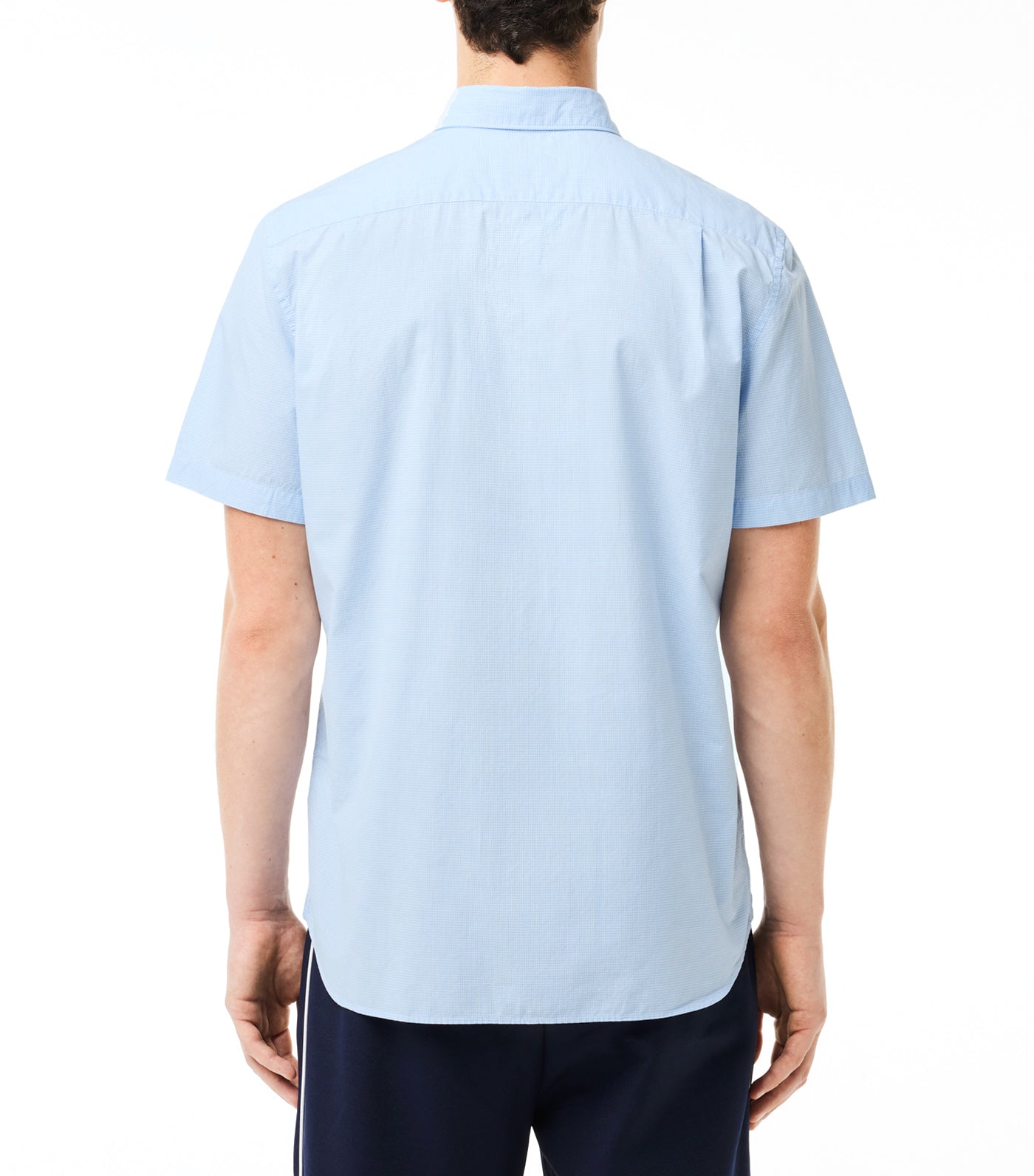 Short Sleeved Regular Fit Gingham Print Shirt White/Overview