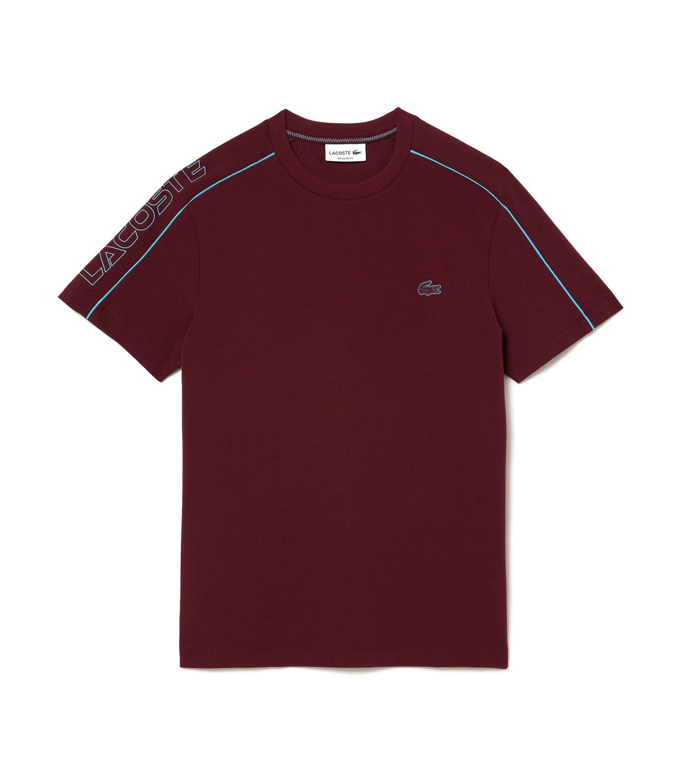 Contrast Accent Lacoste Branded T-Shirt Zin/Cove